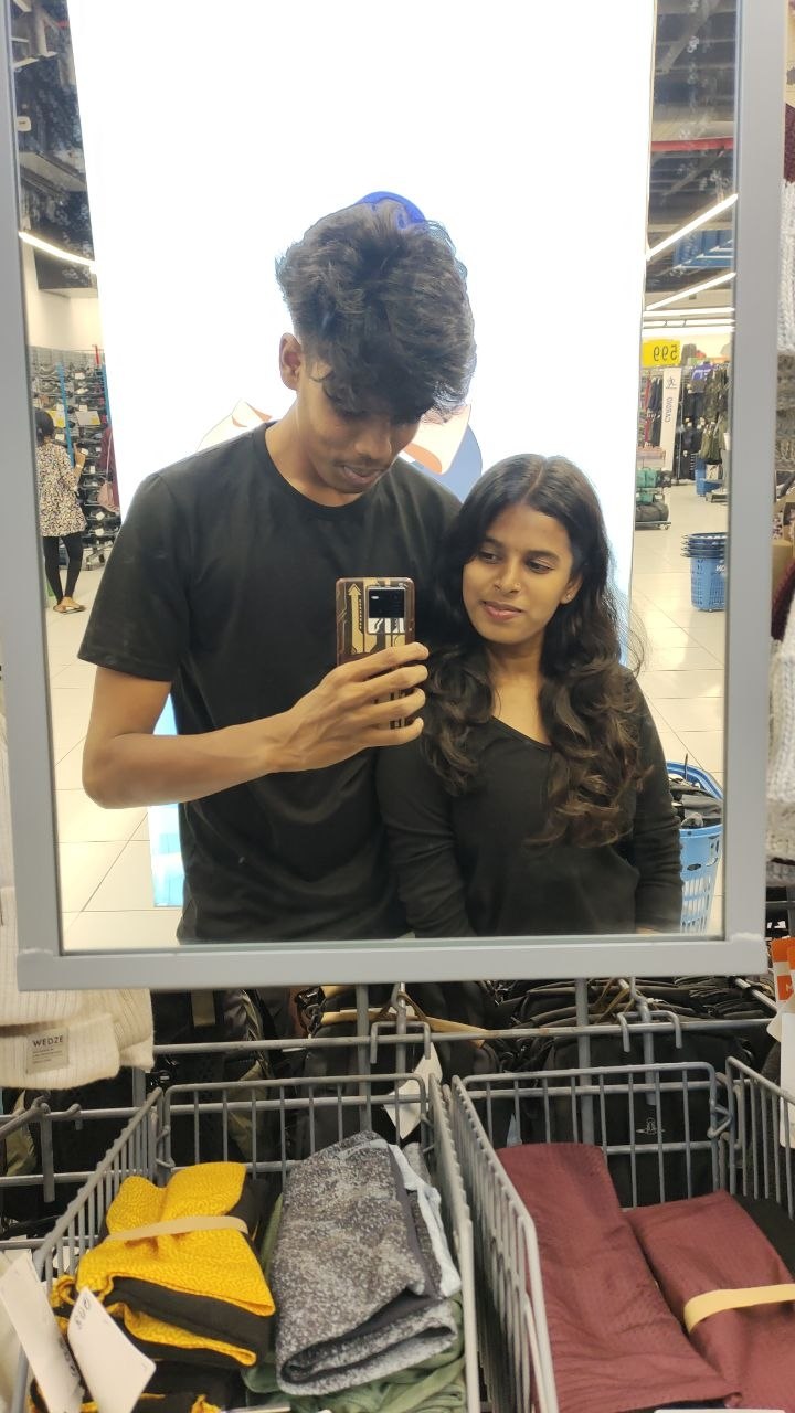 Close-up selfie together