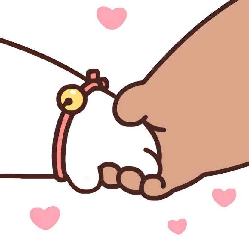 Two bears reaching for each other with hearts