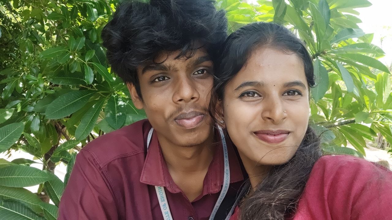 Close-up selfie together